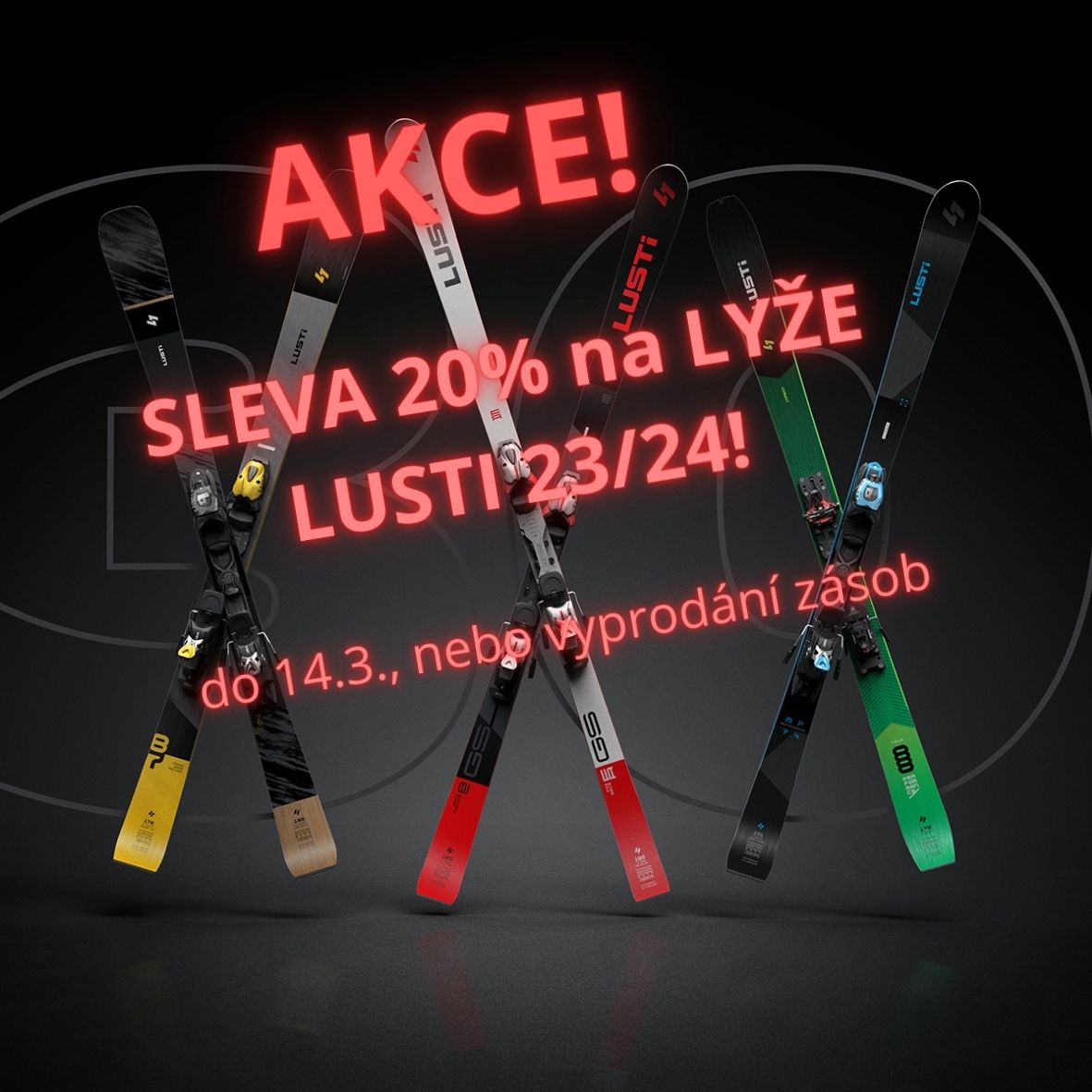 Velký výprodej lyží LUSTi 2023/24