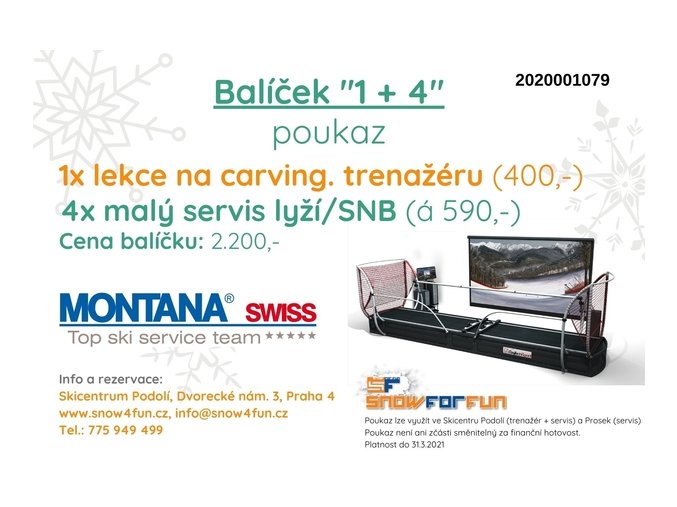 Slevové poukazy - carvingový trenažér + malý servis MONTANA SWISS
