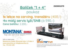 Slevové poukazy - carvingový trenažér + malý servis MONTANA SWISS