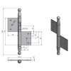 Door hinge 120 UR01