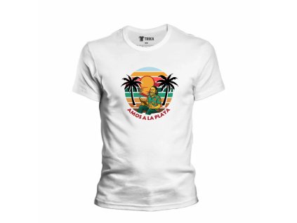 Pánske biele tričko UK AMOS A LA PLAYA ver.1 12,90€