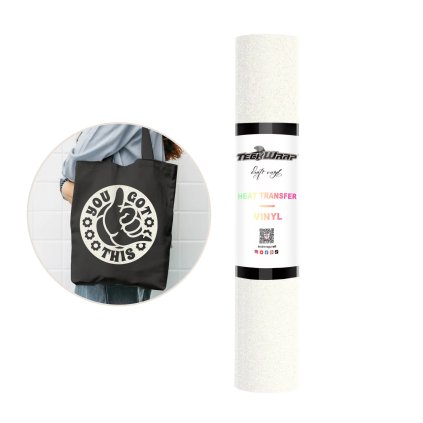 Glitter HTV - Colorful White