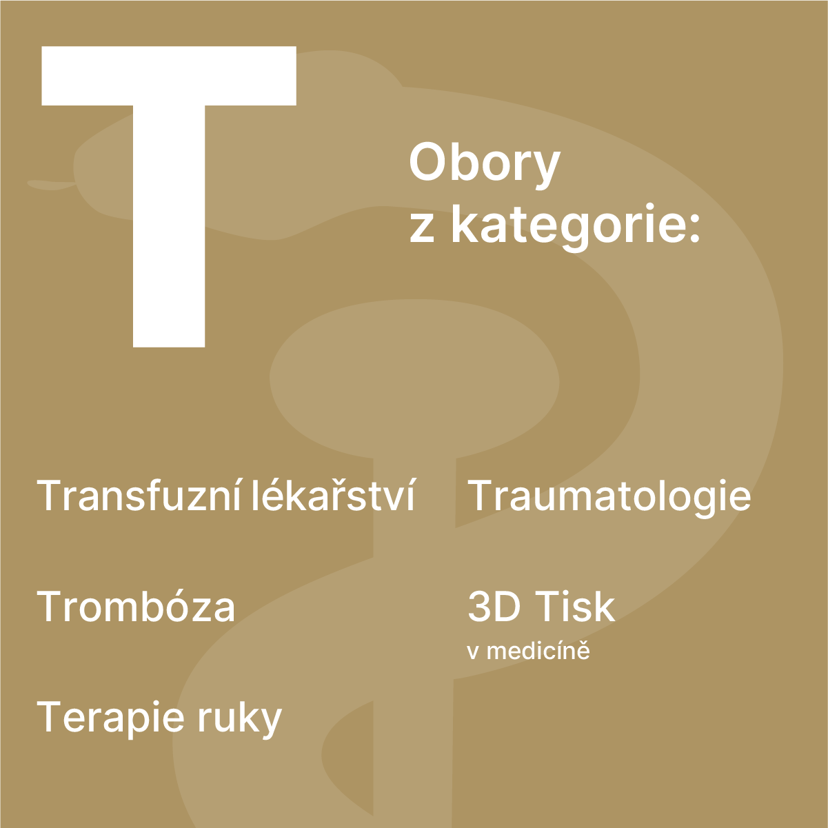 transfuzní lékařství, traumatologie, ...