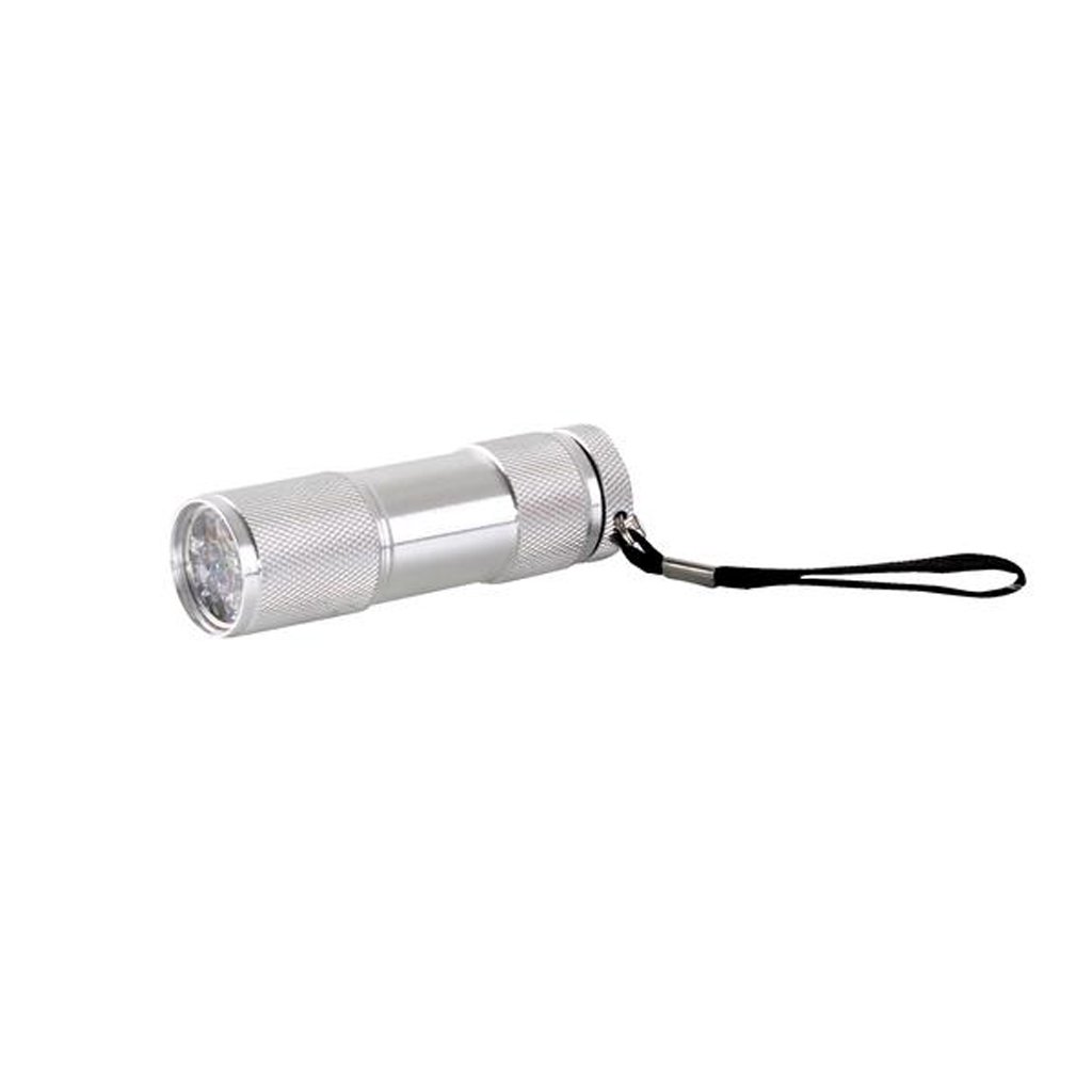 FLASHLIGHT 9LED, 4 COLORS ASSORT,INCLUDING BATTERIES