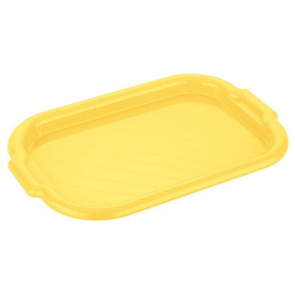 RECTANGULAR TRAY 40X27,5X2,5 CM PLASTIC, YELLOW