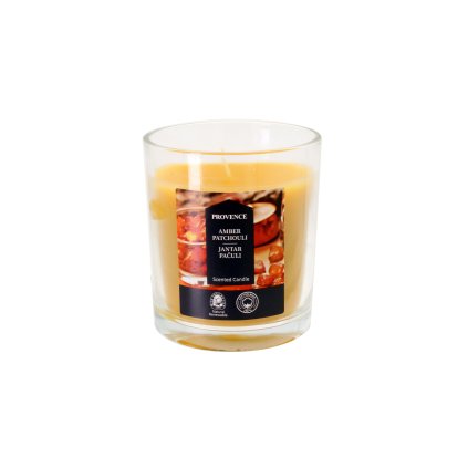 CANDLE IN GLASS AMBER PATCHOULI 7X8CM