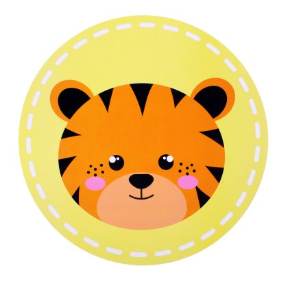 PLACEMAT FOR CHILDREN ROUND 38 CM TIGER PLASTIC
