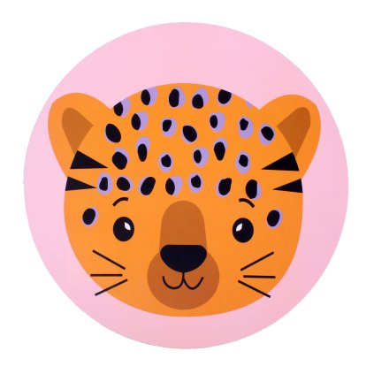 CHILDREN'S PLACEMAT ROUND 38 CM PANTHER PLASTIC