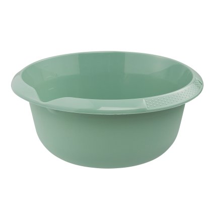 ROUND BOWL WITH SPOUT 24X10CM, 2,5L, GREEN
