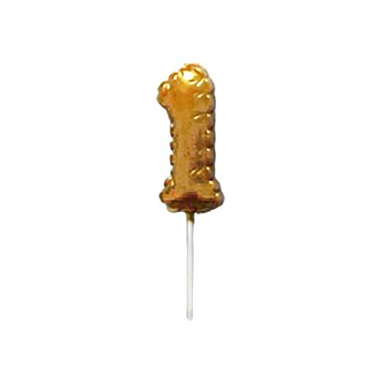 BALLOON DIGIT 1 3,7X5,9CM CAKE TOPPER GOLD