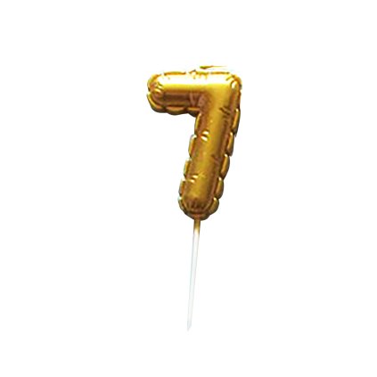 BALLOON DIGIT 7 3,7X5,9CM CAKE TOPPER GOLD
