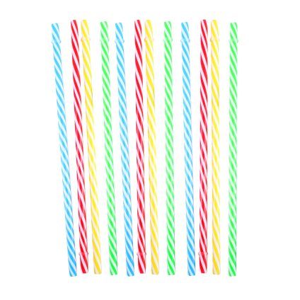 KITCHISIMO reusable plastic straws 12 pcs