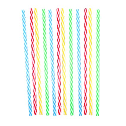 REUSABLE DRINKING STRAWS 12PCS PLASTIC 6AS