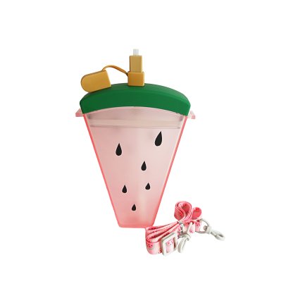 DRINKING CUP WITH STRAW MELON 12,4X4X21,9CM PP+SIL