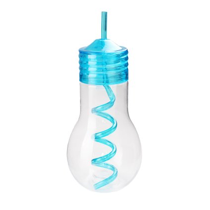 BOTTLE WITH STRAW 4ASSORT 9X19CCM PLASTIC