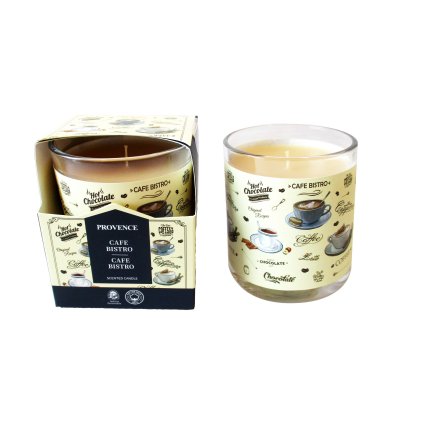 CANDLE IN GLASS CAFE BISTRO 7X8CM 135G