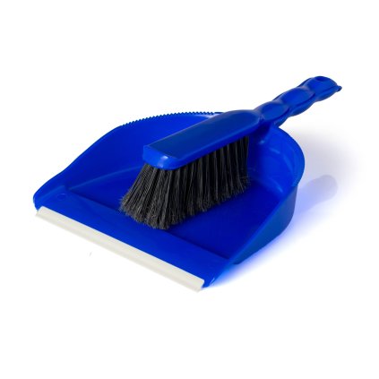 BROOM WITH DUSTPAN TORO, RED, BLUE