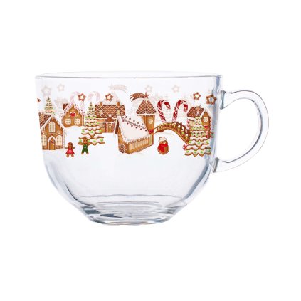 MUG GINGERBREAD VILLAGE GLASS 400 ML