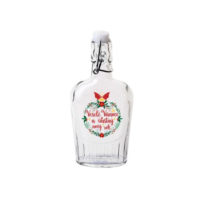 FLASK WITH SNAP CLOSURE 300ML MERRY CHRISTMAS