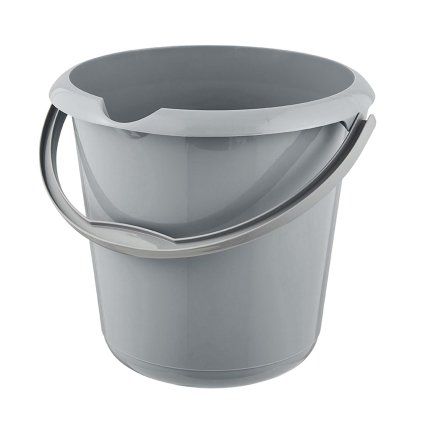 KBELÍK S VÝLEVKOU 10L ŠEDÁ