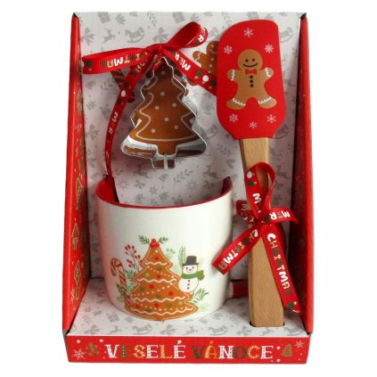 MUG 350ML SET + DECORATOR + GINGERBREAD MAN