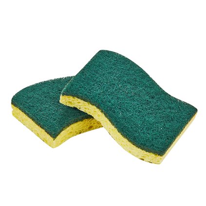 DISH SPONGE 2PCS 11,3X8,2X2CM GREEN/YELLOW
