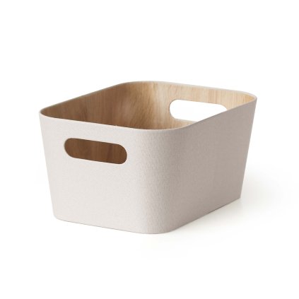 STORAGE BASKET 23*30.5*15.2 CREAM WHITE PAPER+STICKER