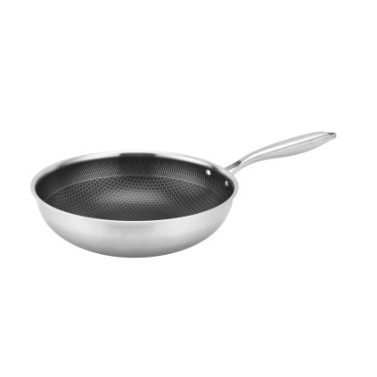Stainless steel WOK KITCHISIMO 28cm non-stick surface