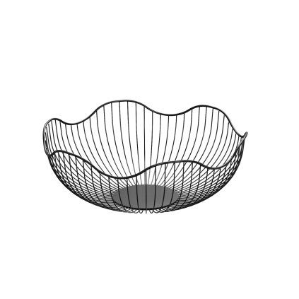 FRUIT BOWL WIRE BLACK 28X10.6CM