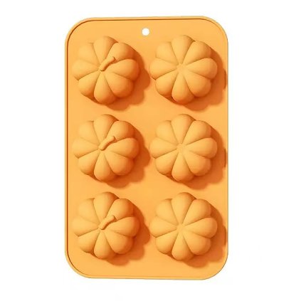 SILICONE PUMPKIN MOULD ORANGE 27X17X3 CM