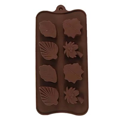 MOULD SILICONE LEAVES ORANGE 21X10.5X1.5XCM