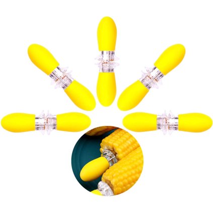 CORN FORKS SET 8PCS PLASTIC/STAINLESS STEEL