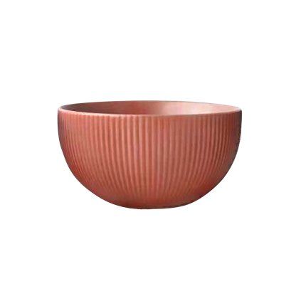 BOWL 320ML RIBBED CERAMIC BRICK