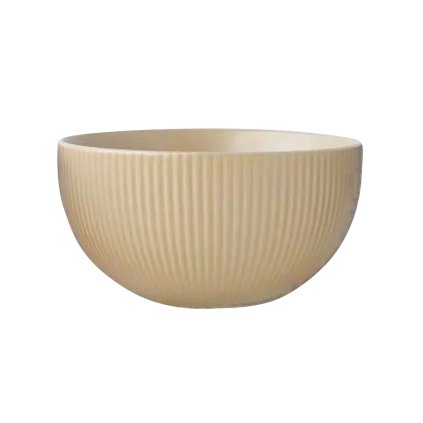 BOWL 550ML RIBBED CERAMIC BEIGE