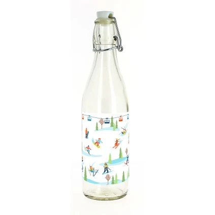 BOTTLE WITH SNAP CAP 1L SKIERS
