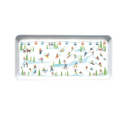 SERVING TRAY SKIERS 35X16,5X2,3CM