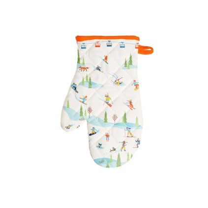 KITCHEN MITT CHRISTMAS SKIERS 19X27CM