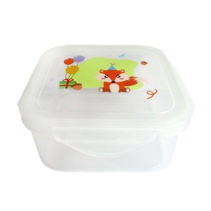 KITCHISIMO Plastic Container with Lid, 760 ml, Fox