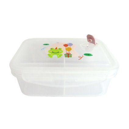 KITCHISIMO Plastic Container with Lid, 830 ml, Frog