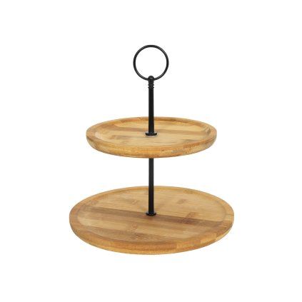 CANDY BOX 2 TIER 21,5x16,5CM, BAMBUS