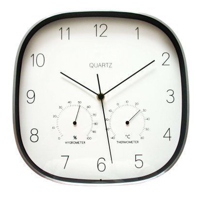 WALL CLOCK SQUARE 29X29X4,3CM WHITE