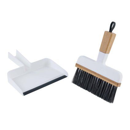 MINI BROOM WITH PADDLE 16.8X22X4CM BAMBOO/PP