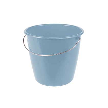 BUCKET 5L WITH METAL HANDLE, BLUE