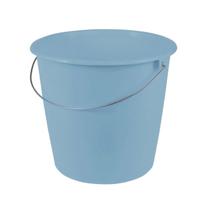 BUCKET 10L WITH METAL HANDLE, BLUE