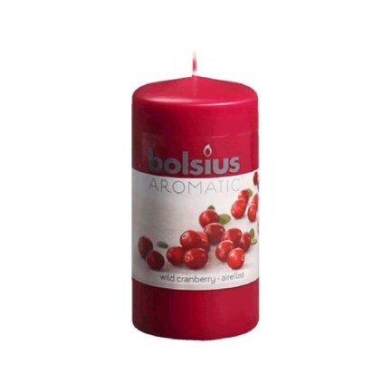 Candle cylinders cranberry, 5,9 x 12,1 cm