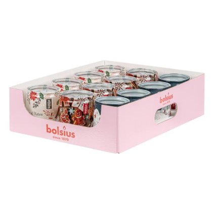 CANDLE BOLSIUS DISPLAY 12PCS ASSORT
