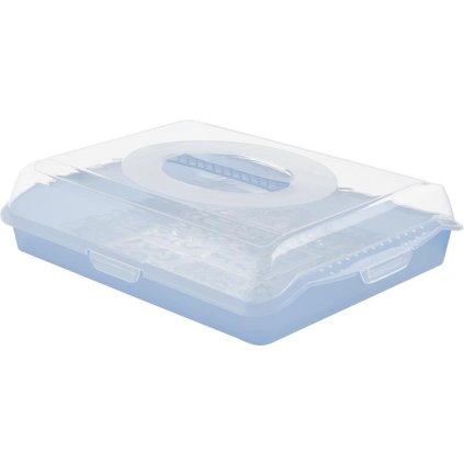 BOX WITH LID, 45X35X11CM, NORDIC BLUE