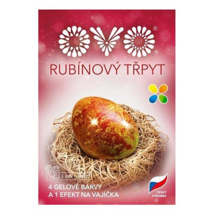 OVO GEL COLOURS WITH RUBY GLITTER EFFECT 5PCS,5ML