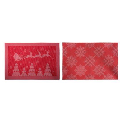 PROSTÍRÁNÍ VÁNOČNÍ 30X45 CM, POLYESTER, ČERVENÁ