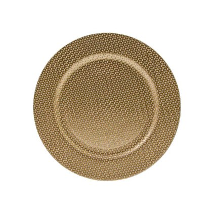 PLATE, DIAMOND GOLD 33 CM
